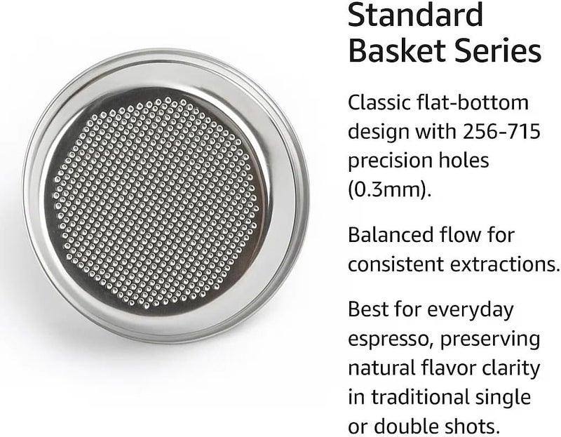 Chengtech Espresso Accessories, 14g Standard Espresso Basket – 58mm Flat Bottom Precision Filter, 0.3mm Hole Design, Balanced Flow for Classic Double Shots - Image 1